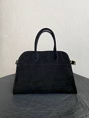 The Row Soft Margaux 15 Bag in Suede Black - 38×24×27cm - 5