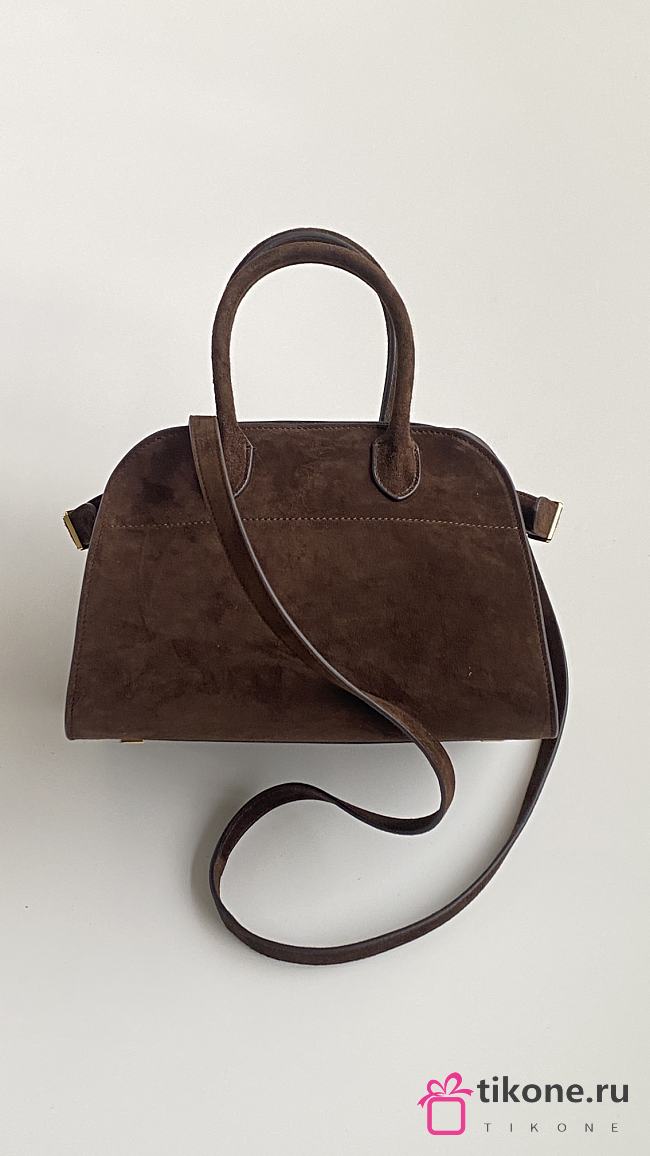 The Row Soft Margaux 10 Bag in Suede Mocha - 25x20x17cm - 1