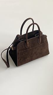 The Row Soft Margaux 10 Bag in Suede Mocha - 25x20x17cm - 6