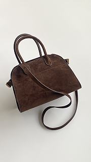 The Row Soft Margaux 10 Bag in Suede Mocha - 25x20x17cm - 5