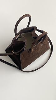 The Row Soft Margaux 10 Bag in Suede Mocha - 25x20x17cm - 2