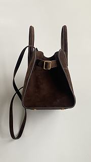 The Row Soft Margaux 12 Bag in Suede Mocha - 32x23x18cm - 6