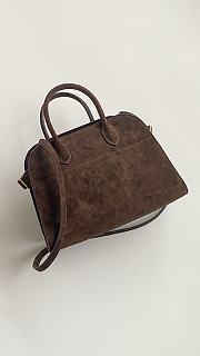 The Row Soft Margaux 12 Bag in Suede Mocha - 32x23x18cm - 4