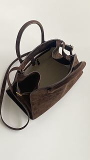 The Row Soft Margaux 12 Bag in Suede Mocha - 32x23x18cm - 3