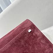 The Row Soft Margaux 15 Bag in Suede Burgundy - 38×24×27cm - 6