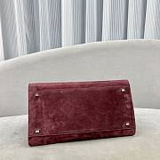 The Row Soft Margaux 15 Bag in Suede Burgundy - 38×24×27cm - 2