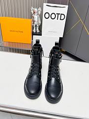 LV Citizen Flat Ranger Boot Calf Leather Black 1ADCJ6 - 2