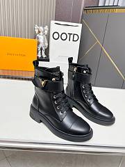 LV Citizen Flat Ranger Boot Calf Leather Black 1ADCJ6 - 5