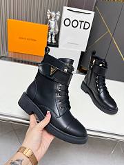 LV Citizen Flat Ranger Boot Calf Leather Black 1ADCJ6 - 6