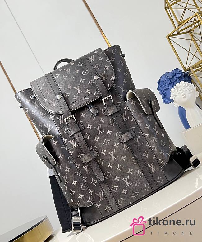 LV Christopher MM Brushed Monogram Black M11521 - 38x44x12.5cm - 1