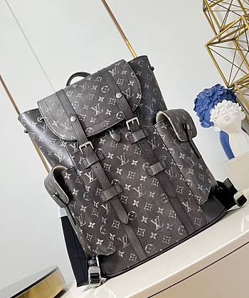 LV Christopher MM Brushed Monogram Black M11521 - 38x44x12.5cm