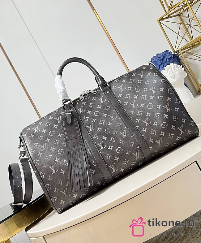 LV Keepall Bandoulière 50 Autres Cuirs Monogram Black M11596 - 50x29x23cm - 1