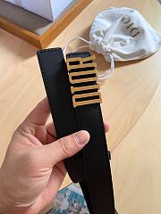 Dior D-Fence Reversible Belt Black 3cm - 5