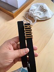 Dior D-Fence Reversible Belt Black 2cm - 6