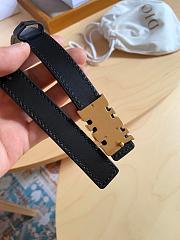 Dior D-Fence Reversible Belt Black 2cm - 3