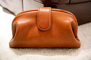 Bottega Veneta Teen Lauren 1980 Clutch in Weathered Leather Light Wood - 16.5x31.5x11cm - 4