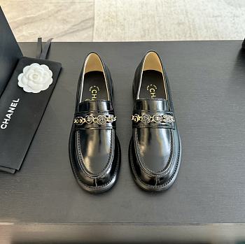 Chanel Moccasins Calfskin & Metal Black 25mm