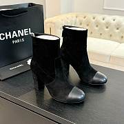 Chanel Short Boots Suede Calfskin & Lambskin Black 90mm - 1