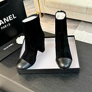 Chanel Short Boots Suede Calfskin & Lambskin Black 90mm - 3