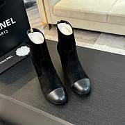 Chanel Short Boots Suede Calfskin & Lambskin Black 90mm - 6