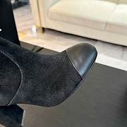 Chanel High Boots Suede Calfskin & Lambskin Black 90mm - 5