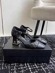 Chanel Mary Janes Leather Black 65mm - 6