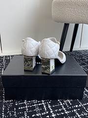 Chanel Mary Janes Leather Black & White 65mm - 5