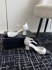 Chanel Mary Janes Leather Black & White 65mm - 4