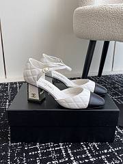 Chanel Mary Janes Leather Black & White 65mm - 1