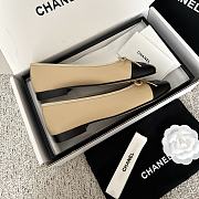 Chanel Ballet Flats Lambskin Beige & Black 10mm - 3