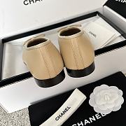 Chanel Ballet Flats Lambskin Beige & Black 10mm - 6