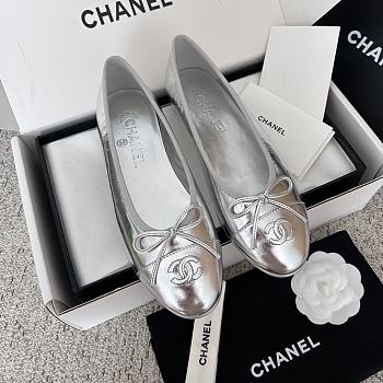 Chanel Ballet Flats Silver 