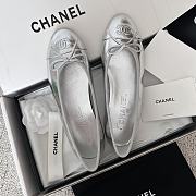 Chanel Ballet Flats Silver 10mm - 4