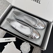 Chanel Ballet Flats Silver 10mm - 2