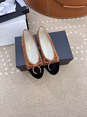 Chanel Ballet flats Velvet Brown & Black 10mm - 1