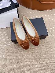 Chanel Ballet flats Velvet Light Brown & Brown 10mm - 1