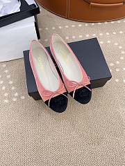 Chanel Ballet flats Velvet Dark Pink & Black 10mm - 1