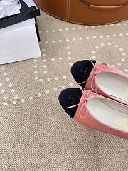 Chanel Ballet flats Velvet Dark Pink & Black 10mm - 6