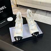 Chanel Mary Janes Shiny Calfskin & Patent Calfskin Ivory & Black 65mm - 4