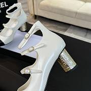 Chanel Mary Janes Shiny Calfskin & Patent Calfskin Ivory & Black 65mm - 3