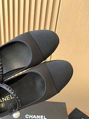 Chanel Mary Janes Silk Satin, Grosgrain & Strass Black 20 mm - 3