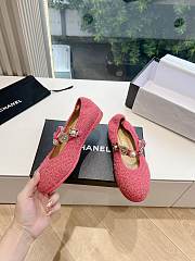 Chanel Mary Janes Wool Tweed, Imitation Pearls, Strass & Metal Pink 10mm - 4