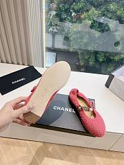 Chanel Mary Janes Wool Tweed, Imitation Pearls, Strass & Metal Pink 10mm - 3