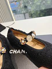 Chanel Mary Janes Wool Tweed, Imitation Pearls, Strass & Metal Black 10mm - 4