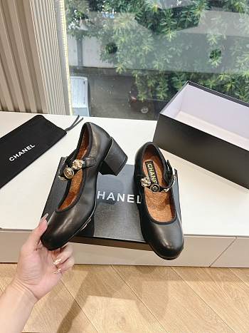 Chanel Mary Janes Lambskin Black 60mm