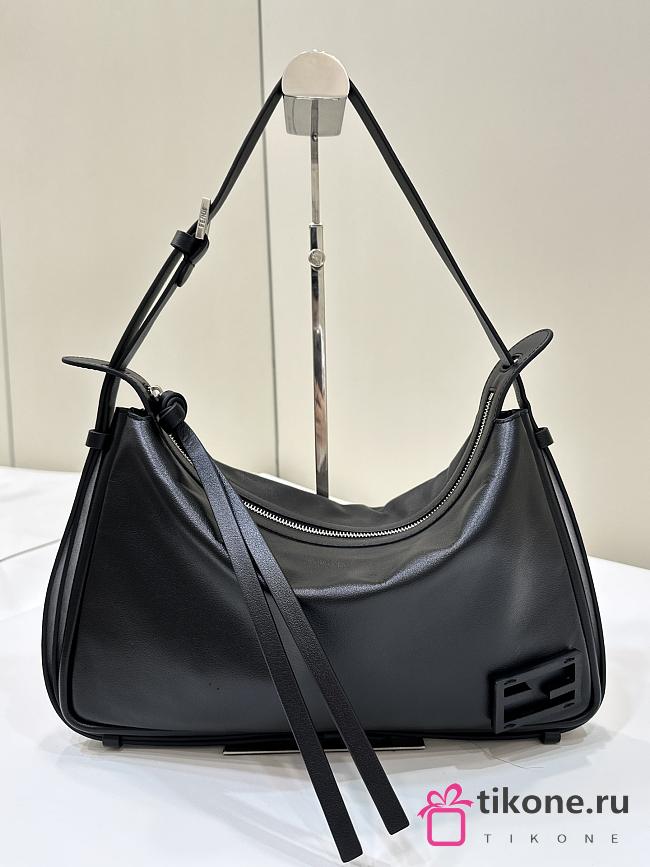 Simply Fendi Medium Black Leather - 34.5x20-x4.5cm - 1