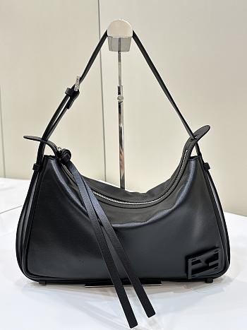 Simply Fendi Medium Black Leather - 34.5x20-x4.5cm