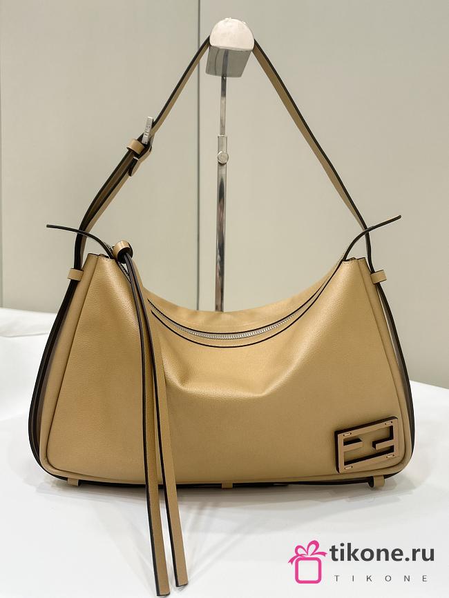 Simply Fendi Medium Beige Leather - 34.5x20-x4.5cm - 1