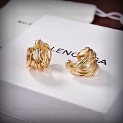 Balenciaga Cookie Earrings Gold - 5