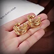 Balenciaga Cookie Earrings Gold - 4